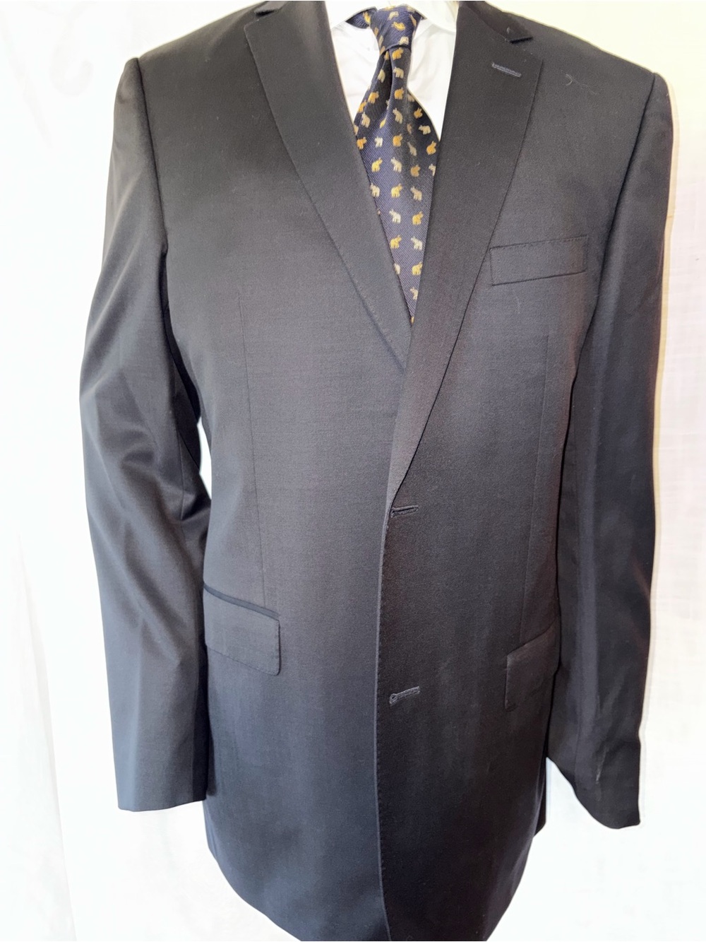 Zegna Z Men's Black Single-Breasted Suit Jacket 42L